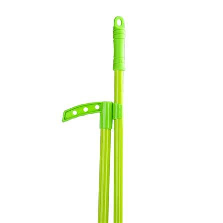 ไม้กวาดพร้อมที่โกยผงขอบยาง ACCO YJ-1849 สีเขียว ใช้สำหรับทำความสะอาดพื้นผิวที่สกปรก