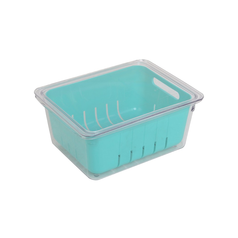 กล่องจัดเก็บในตู้เย็นมีฝา พร้อมตะกร้า 1 ใบ FRIDGE STORAGE WITH LID & 1BASKET