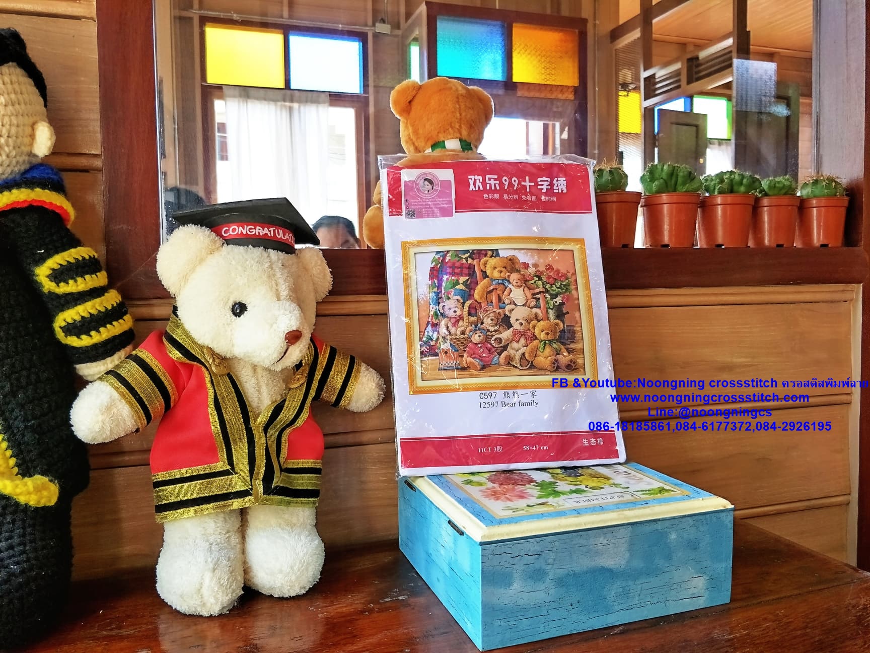 พญานาคราช เจ้าแห่งโลกบาดาล เสริมโชคลาภ และความอุดมสมบูรณ์ ชุดปักครอสติส พิมพ์ลาย งานฝีมือทำที่บ้าน DIY