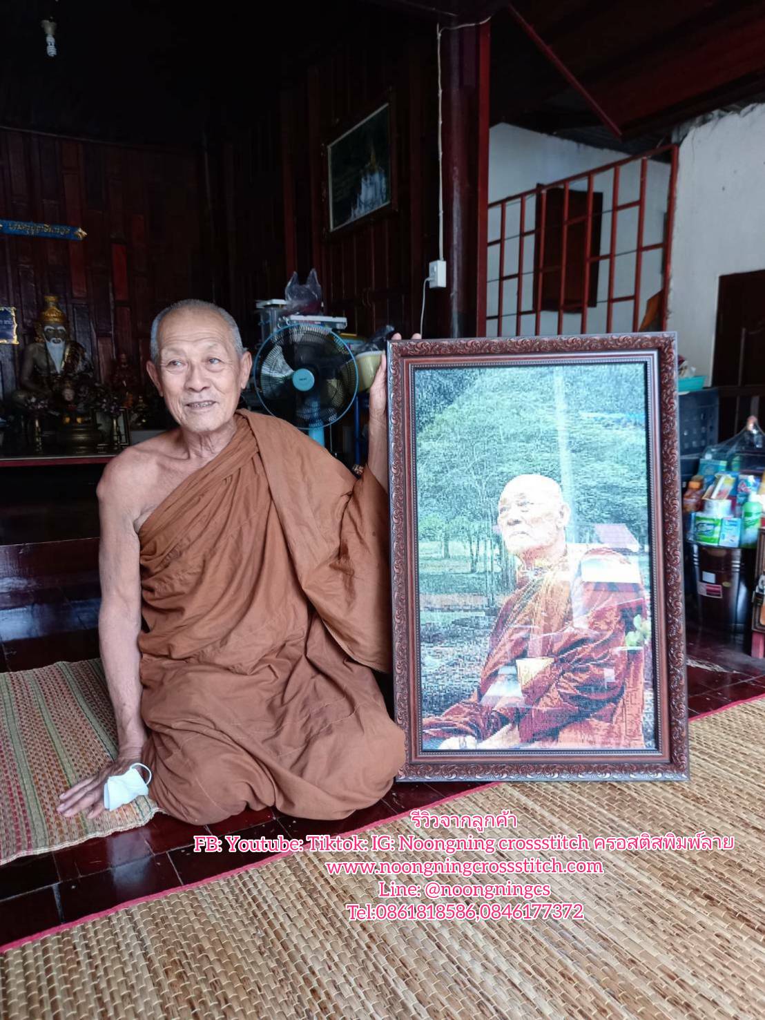 ครอสติสคริสตรัล สั่งทำ 60x80ซม รูปพระที่เคารพนับถือ Diamond painting โมเสก ภาพติดเพชร งานฝีมือทำที่บ้าน DIY