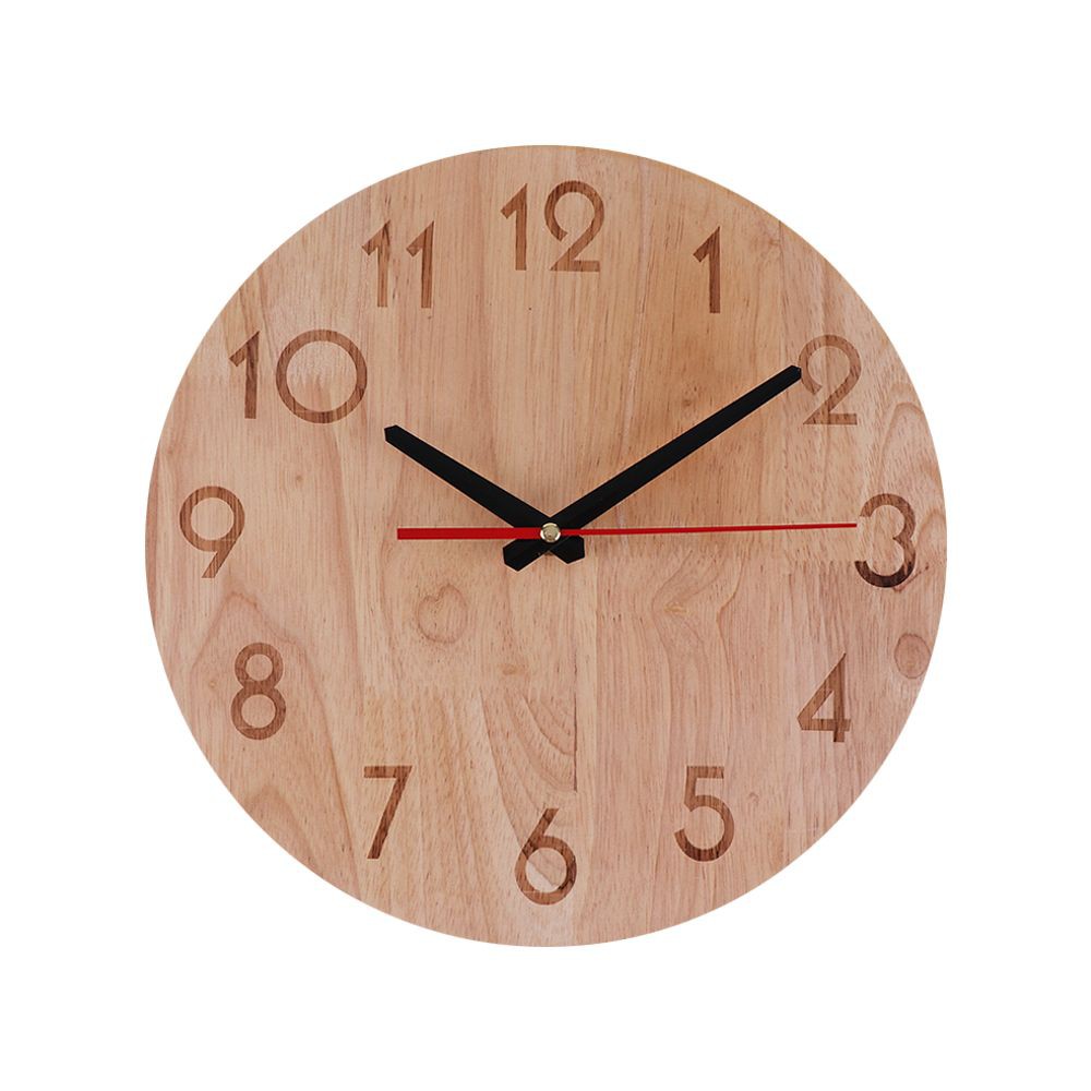 นาฬิกาแขวนไม้ HOME LIVING STYLE ARABIC 12 นิ้ว สีน้ำตาล นาฬิกา