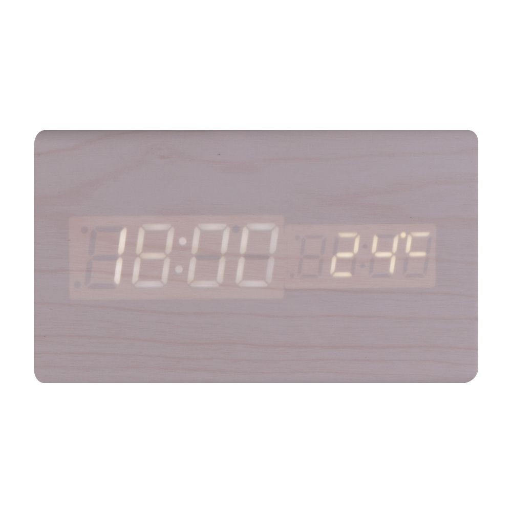 นาฬิกาตั้งโต๊ะ LED HOME LIVING STYLE 15x9 ซม. สีเทา นาฬิกา