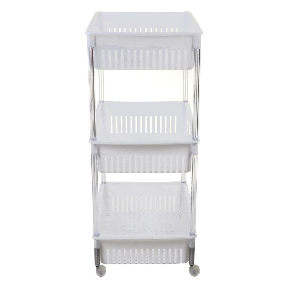 ชั้นวางของพลาสติก 3 ชั้นมีล้อ KEYWAY AP383 PLASTIC SHELF WITH CASTERS KEYWAY AP383