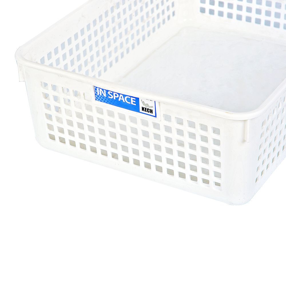 ตะแกรงใส่ของเหลี่ยม กลาง INSPACE KECH 5181 สีขาว KITCHEN GRATE SQUARE INSPACE 5181 WHITE