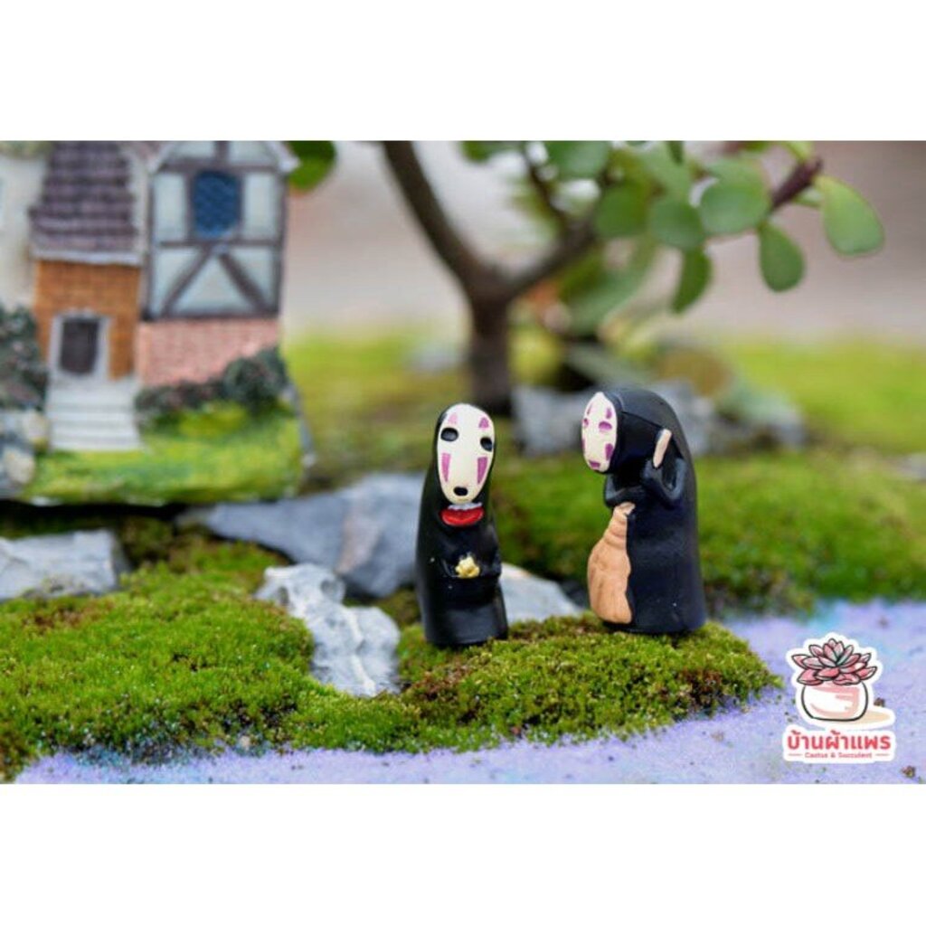 หน้ากากผี เซ็ท 4 ตัว ตุ๊กตาจิ๋ว โมเดลจิ๋ว แต่งสวน