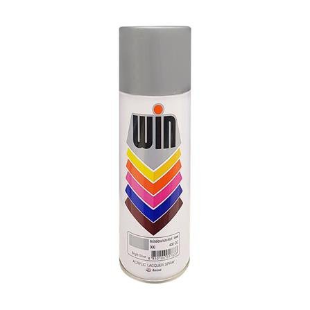 สีสเปรย์ WIN #300 Bright Silver 400CC มาตรฐานระดับโลก