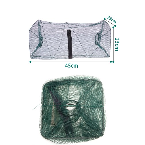 !!สินค้าขายดี!! แหจับปลา ตาข่ายดักปลา ที่ดักกุ้งแบบ Zipper Fishing Trap