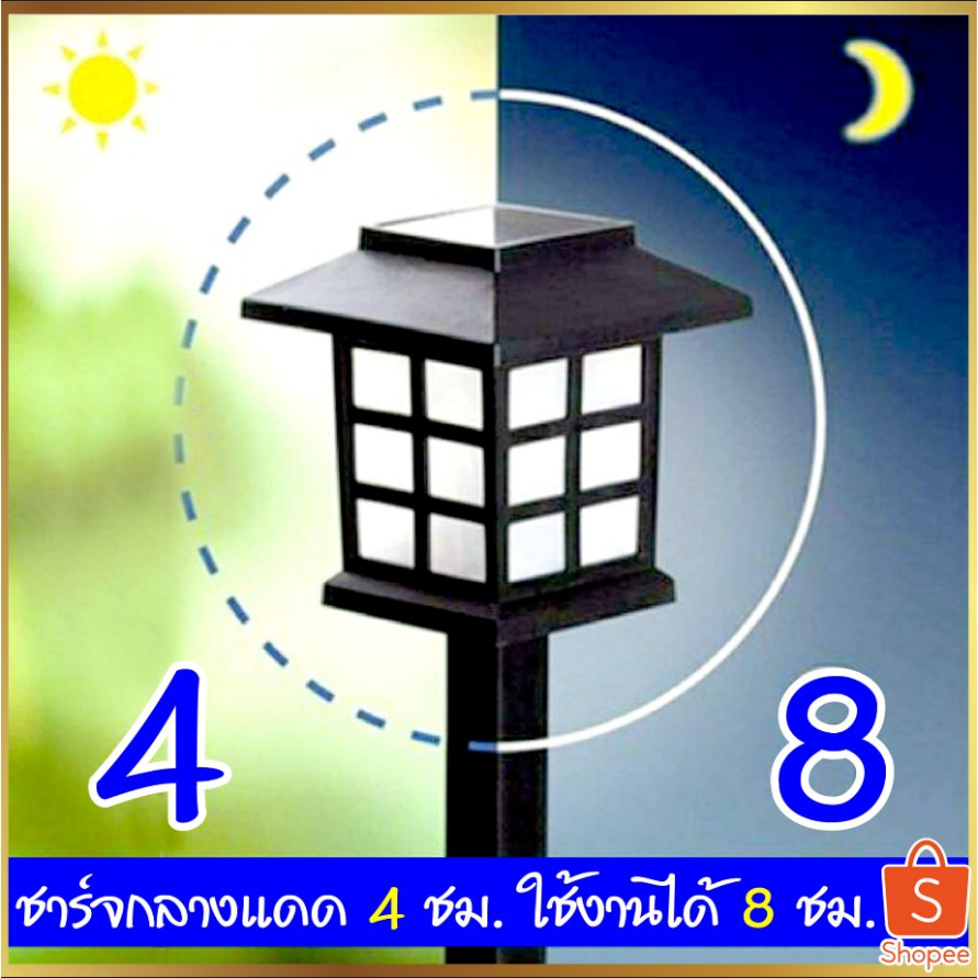 ไฟตกแต่งสวน ไฟตกแต่งทางเดิน ไฟปักสนาม ไฟพลังงานแสงอาทิตย์ สีRGB SL02