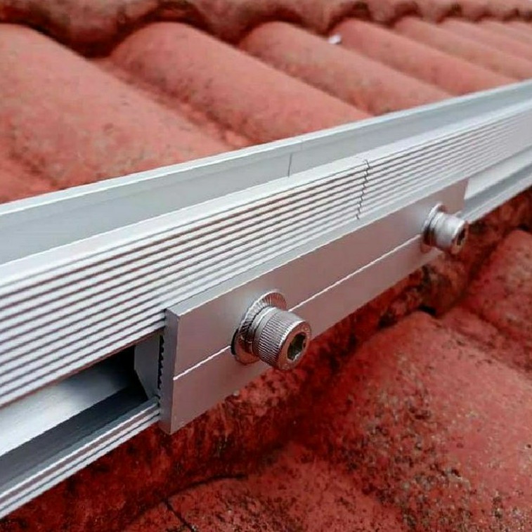 ข้อต่อรางโซล่าเซลล์ Aluminum Solar Rail Splice อุปกรณ์ติดตั้ง Solar Cell