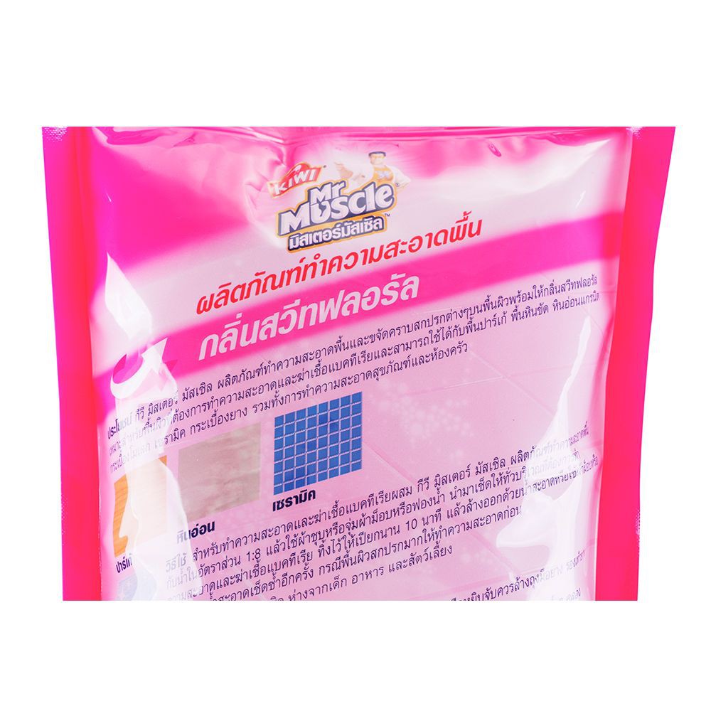 น้ำยาถูพื้น KIWI MR.MUSCLE สวีทฟลอรัล 800 มล. DAILY CLEANER TILE 800ML KIWI MR.MUSCLE SWEET FLORAL