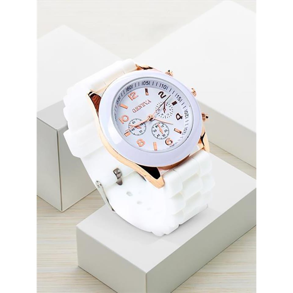 !!สินค้าขายดี!! นาฬิกาข้อมือแฟชั่นสีขาว นาฬิกาผู้หญิง Fashion Wristwatch