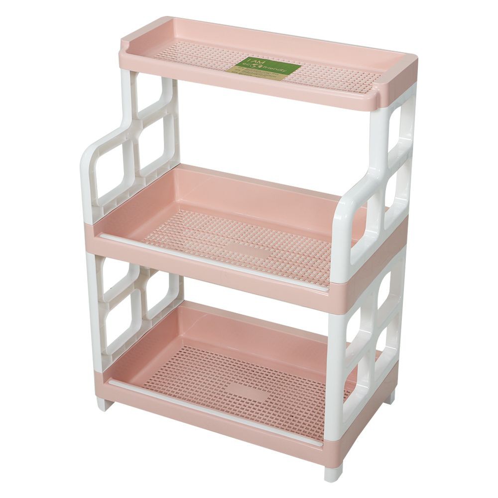 ชั้นวางอเนกประสงค์ 2 ชั้น+ชั้นลอย API ECO ชมพู KITCHEN RACK PLASTIC 2TIER+1TIER API ECO PINK