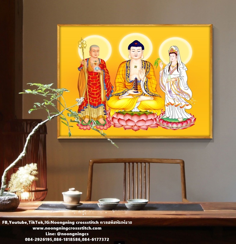 พระถังซัมจั๋ง พระพุทธเจ้า เจ้าแม่กวนอิม ครอสติสคริสตัล Diamond painting โมเสก ภาพติดเพชร งานฝีมือทำที่บ้าน DIY