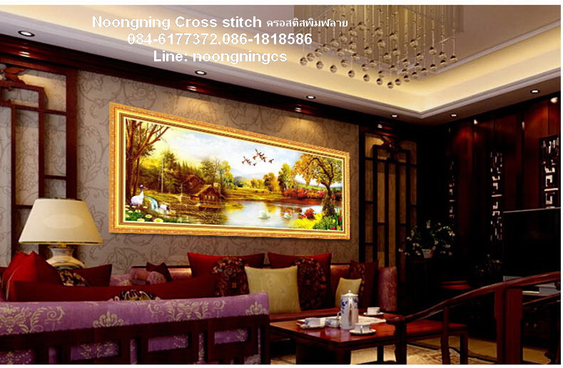 แมวนอน ชุดปักครอสติช พิมพ์ลาย ครอสติสจีน งานฝีมือ DIY