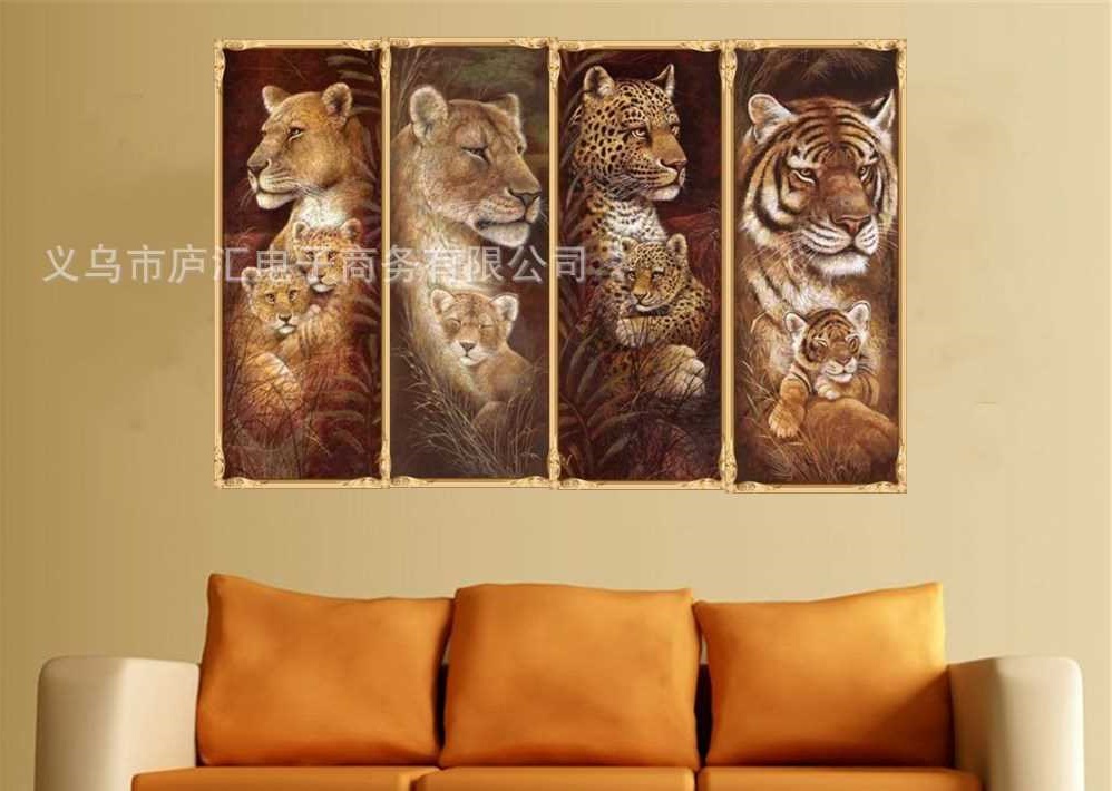 เสือลูกน้อย ครอสติสคริสตัล Diamond painting โมเสก ภาพติดเพชร งานฝีมือ DIY