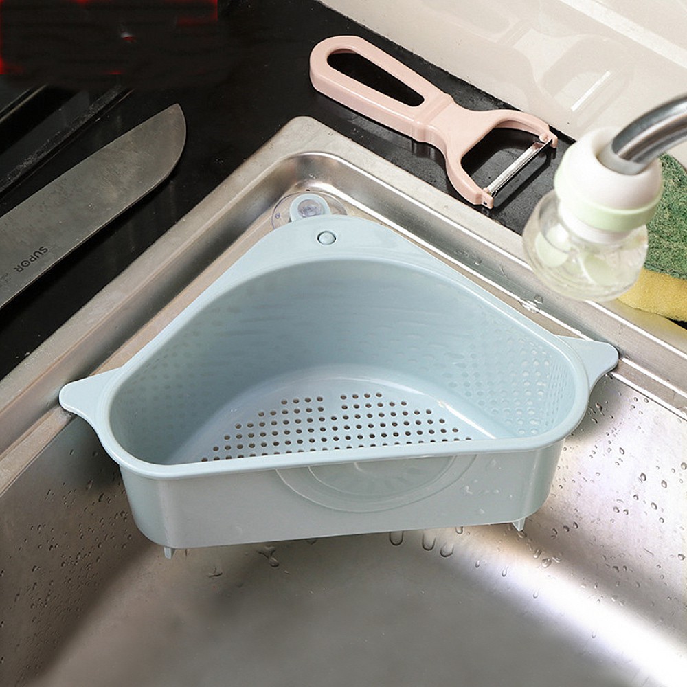 ที่วางฟองน้ำ ที่วางสบู่ ตะแกรงวางฟองน้ำ ตะแกรงกรองเศษอาหาร ที่กรองเศษอาหาร ตะกร้าล้างผัก ในห้องครัว ห้องน้ำ (240905)