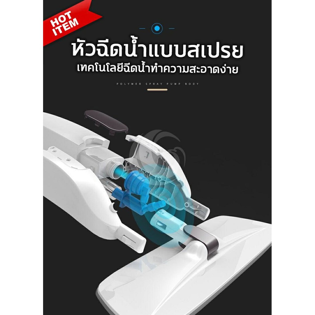 (Bo Yi Mei) พิเศษ! ไม้ม็อบถูพื้น ไม้ถูพื้น ไม้ม็อบถูพื้น360องศา ไม้ถูพื้นควาบยาว126CM ไม้ถูบ้าน ไม้ถูรีดน้ำ ไม้ถูอย่างดี