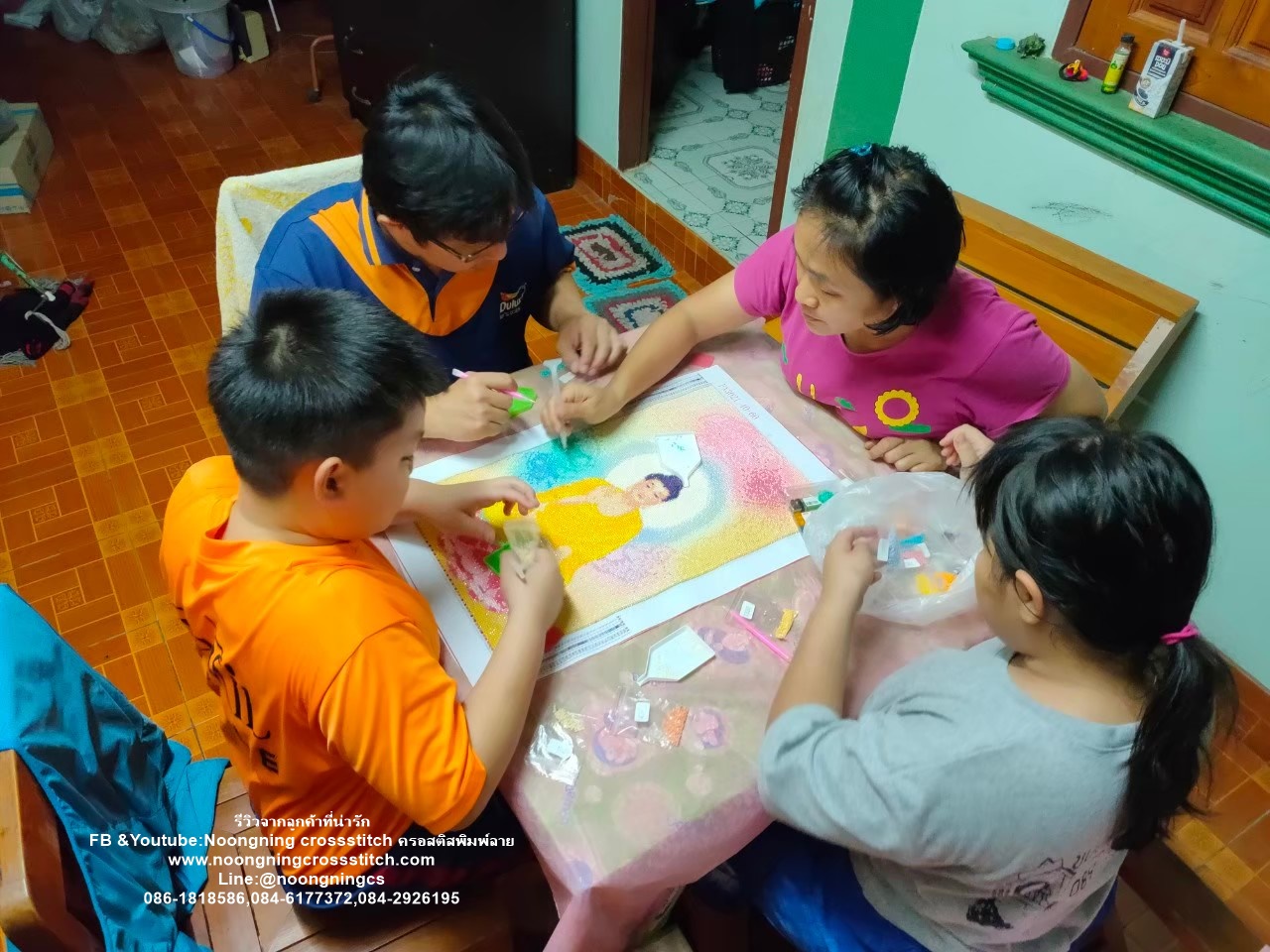 ป่าเมเบิ้ลทอง ครอสติสคริสตัล Diamond painting โมเสก ภาพติดเพชร งานฝีมือ DIY