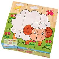 จิ๊กซอว์ไม้ลูกเต๋าลายสัตว์