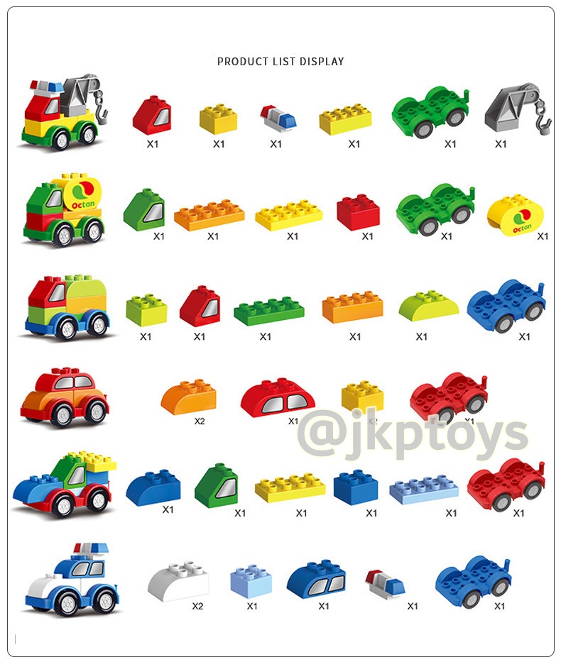 รถบล็อค DIY ถอดเเละต่อประกอบได้