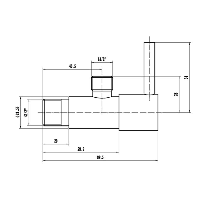 DUSS วาล์วฝักบัว รุ่น C3 สีโครม ทนทาน น้ำไม่รั่วซึมง่าย ดีไซน์สวยโดดเด่น