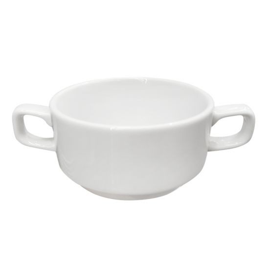 ROYAL PORCELAIN ถ้วยซุป 2 หู รุ่น WWP0262 ขนาด 8 x 8 x 6 ซม. สีขาว เหมาะสำหรับใช้งานทั้งในบ้านและร้านอาหาร