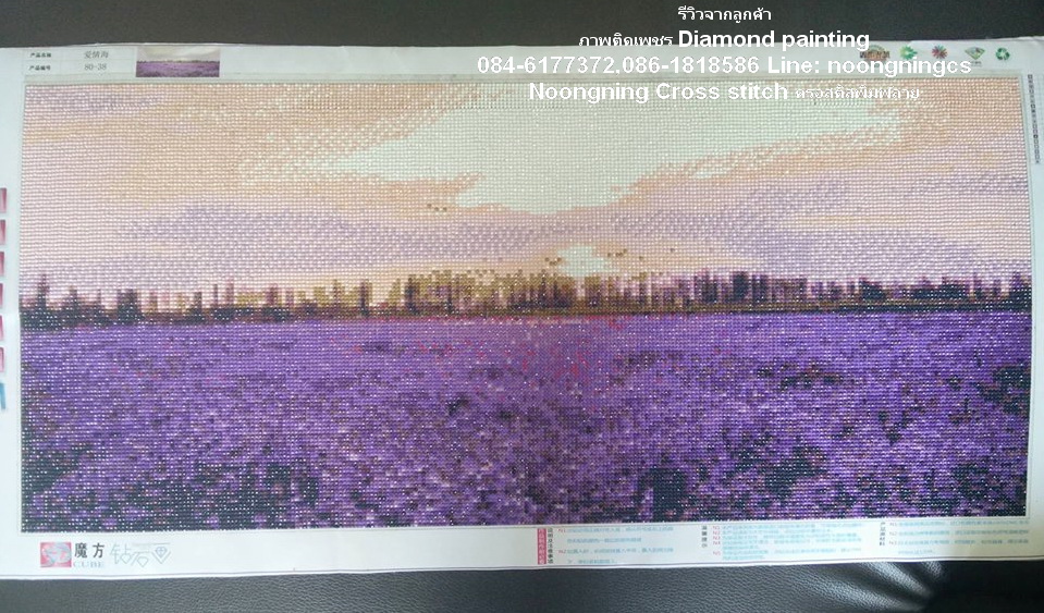 นกยูงคู่ คครอสติสคริสตัล Diamond painting โมเสก ภาพติดเพชร งานฝีมือทำที่บ้าน DIY