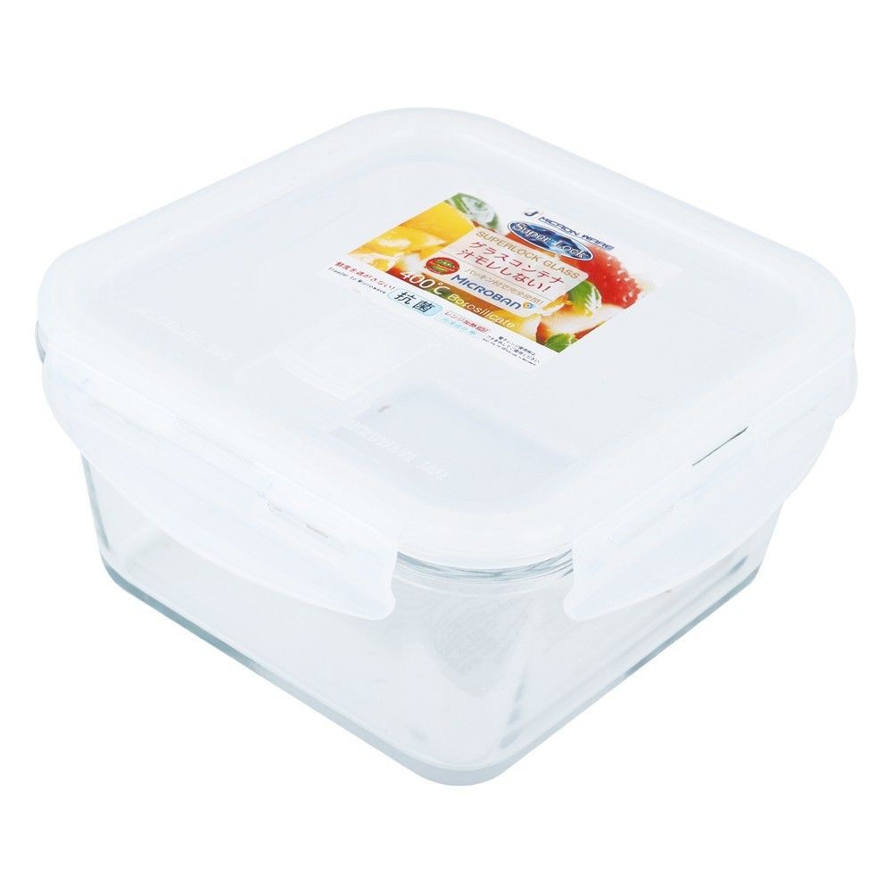 กล่องอาหารจตุรัส MICRON SUPER LOCK 6086 0.8 ลิตร FOOD CONTAINER MICRON SUPER LOCK 6086 0.8L