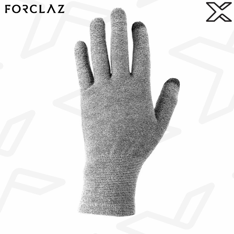 FORCLAZ ถุงมือชั้นในใช้กับหน้าจอสัมผัสใส่ได้ทั้งชายและหญิงสำหรับการเทรคกิ้งบนภูเขารุ่น TREK 500 (สีเทา)