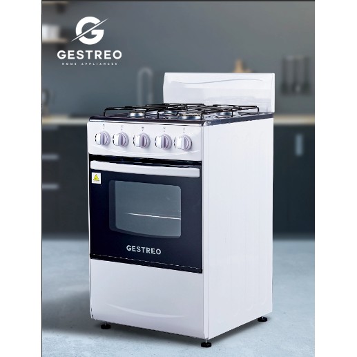 !!สินค้าขายดี!! GESTREO เตาแก๊ส 4 หัว พร้อมเตาอบ รุ่น GS-K50-Q01W GESTREO 4 Burner Gas Stove with Oven
