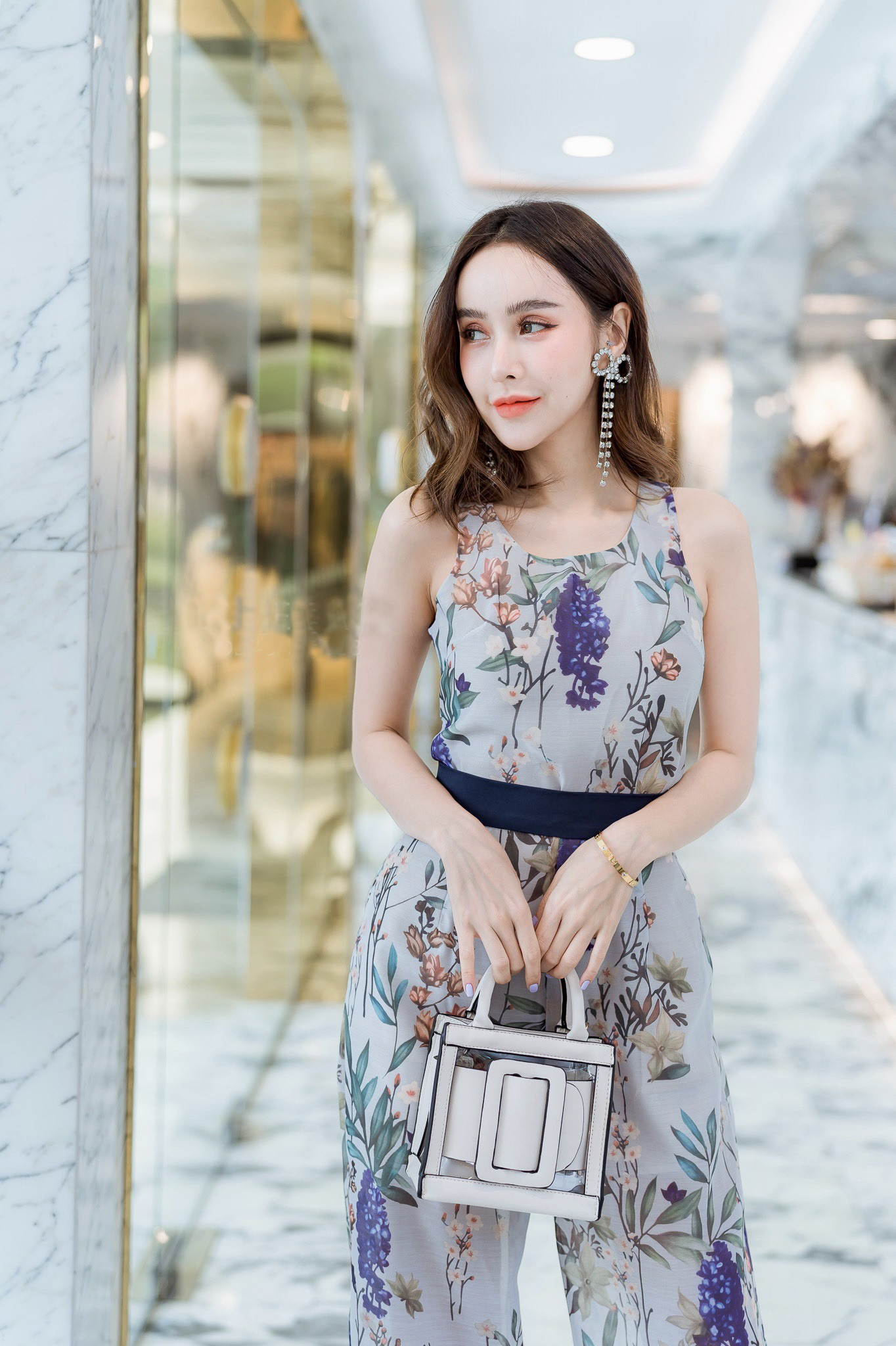 PS0029 ชุดเซ็ทลายดอก ชุดเซตออกงาน ชุดไปเที่ยว ชุดออกงาน ชุดทำงาน