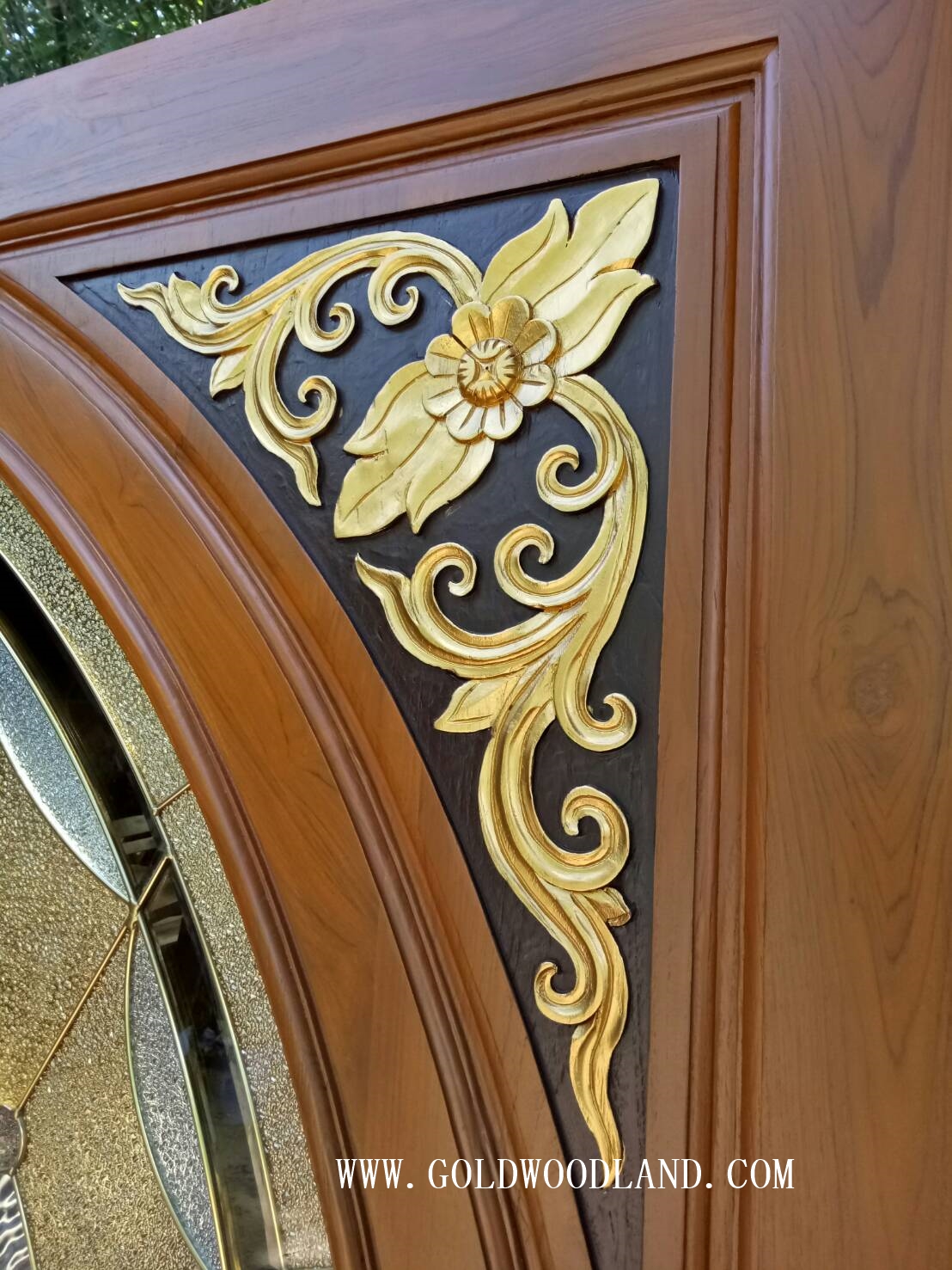 ประตูไม้สักกระจกนิรภัยบานเลื่อน GBBB - 10 (คลิกรายละเอียดที่รูป)