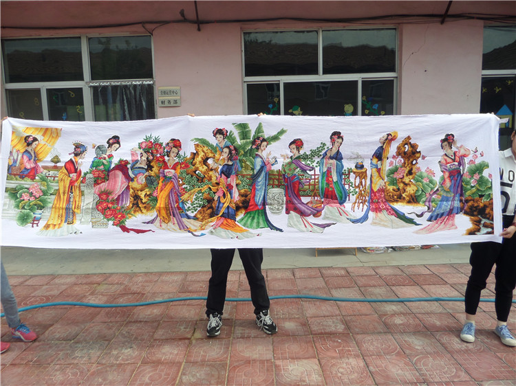 นาง12 ในตำนาน ครอสติสปักสำเร็จ ขนาด355x95cm ไม่รวมกรอบ งานฝีมือ DIY