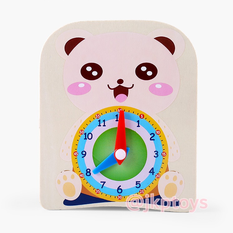 ของเล่นไม้เสริมพัฒนาการ 2 in 1 ทุบตุ่นผลุบโผล่ ระนาด ฟันเฟือง นาฬิกาสอนเวลา