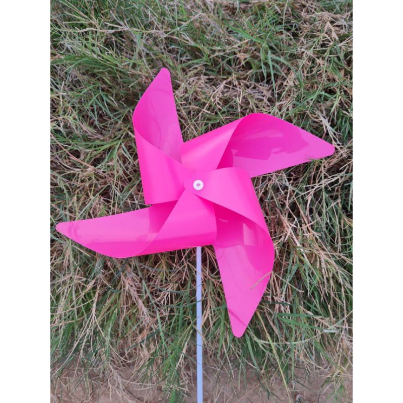 กังหันลมพลาสติก 4 แฉก ขนาด 23 CM กังหันสี กังหันพลาสติก ใช้ประดับบ้าน ประดับสวน