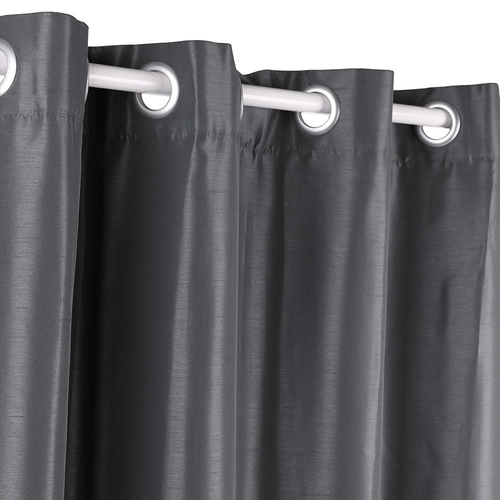 ผ้าม่าน EYELET CHILD FREEDOM STYLE SILKY UV 140X220 ซม. สีเทา ผ้าม่านประตู CURTAIN ผ้าม่านและมู่ลี่