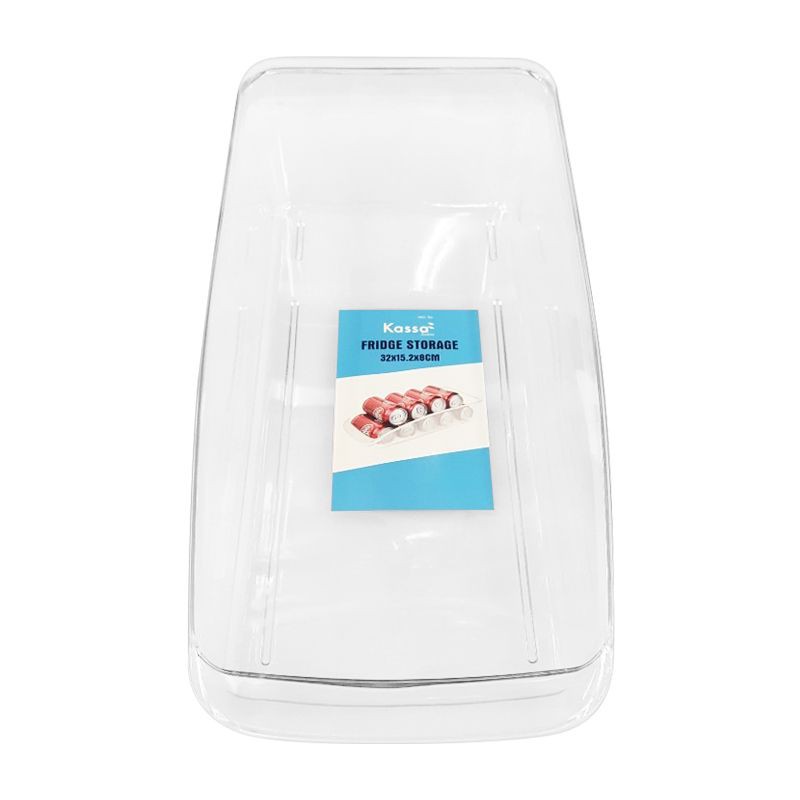 KASSA HOME ถาดจัดเก็บอเนกประสงค์ในตู้เย็น (S) ขนาด32 x 15.2 x 8 ซม. รุ่น FROZEN-79929 ขนาด สีขาวใส