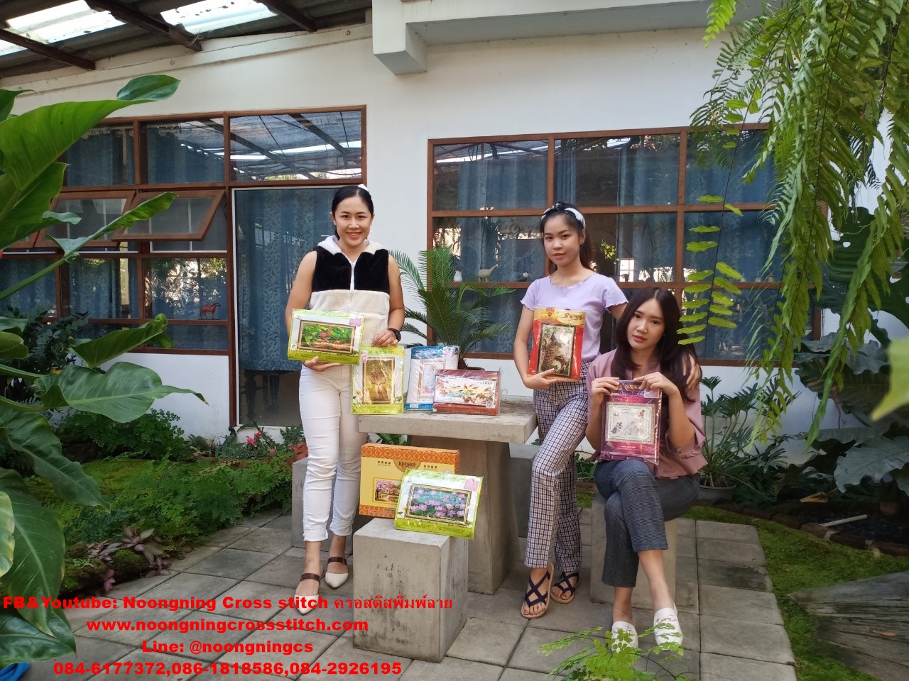 กระต๋าย ความรักอันสมบูรณ์มั่นคง ชุดปักครอสติส พิมพ์ลาย ครอสติสจีน งานฝีมือทำที่บ้าน DIY