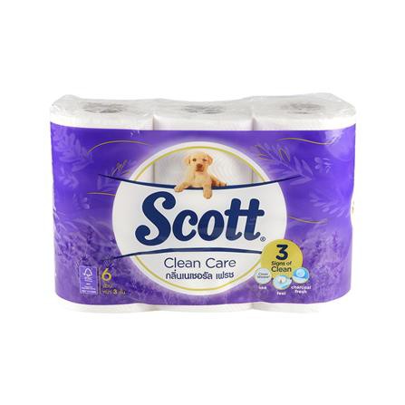 กระดาษชำระ SCOTT NATURAL FRESH แพ็ค 6 ม้วน เช็ดสะอาด ไม่ทิ้งขุย