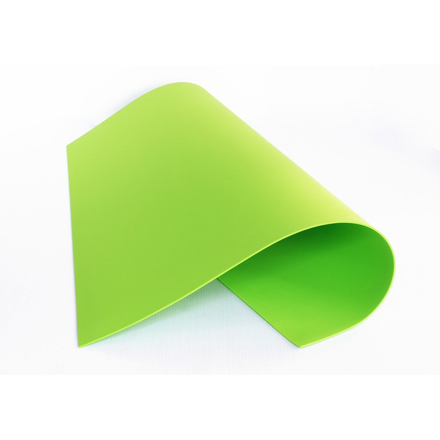 สีเขียวตอง แผ่นโฟมยาง ขนาด 55x55 ซม. หนา 2 มม. จำนวน 5 แผ่น