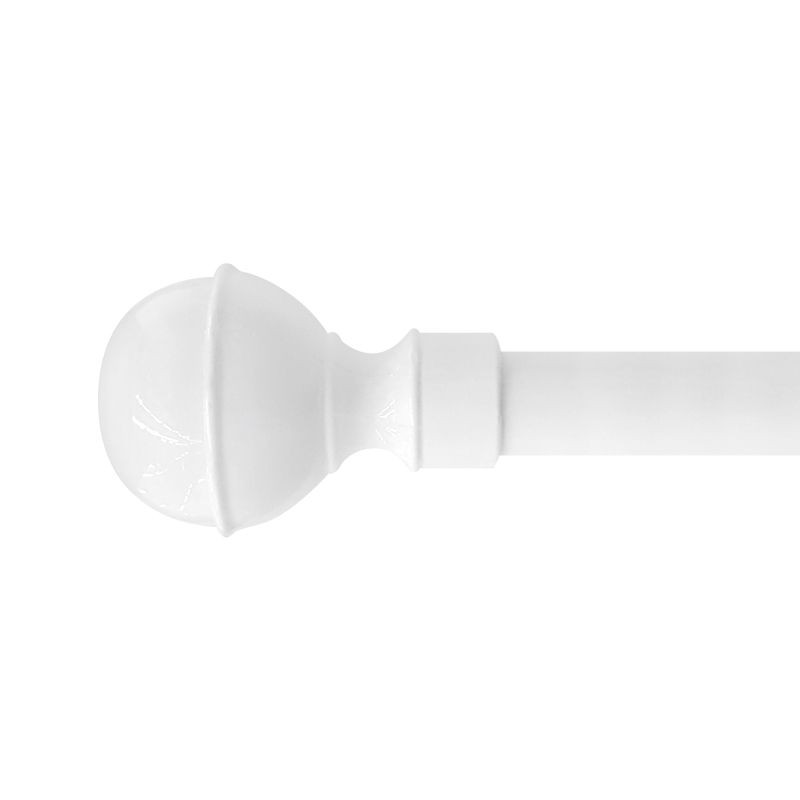 KASSA HOME รางม่านขยายหัวกลม รุ่น EXTENSION9 ขนาด 19 มม. ยาว71-122 ซม. สีขาว (พร้อมหัวท้าย/ขาจับ) ดีไซน์เรียบหรู