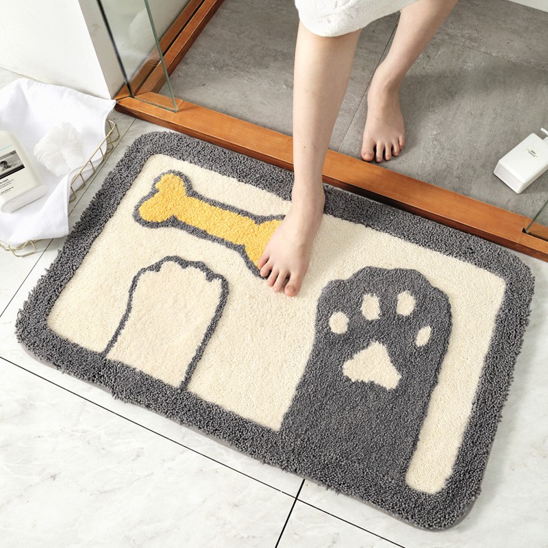 [Carpet] Kitchen - Bathroom mats พรมขนยาวนุ่ม เช็ดเท้า ตกแต่งบ้านห้องครัวห้องน้ำ ห้องนั่งเล่น ลายตัวการ์ตูนน่ารัก