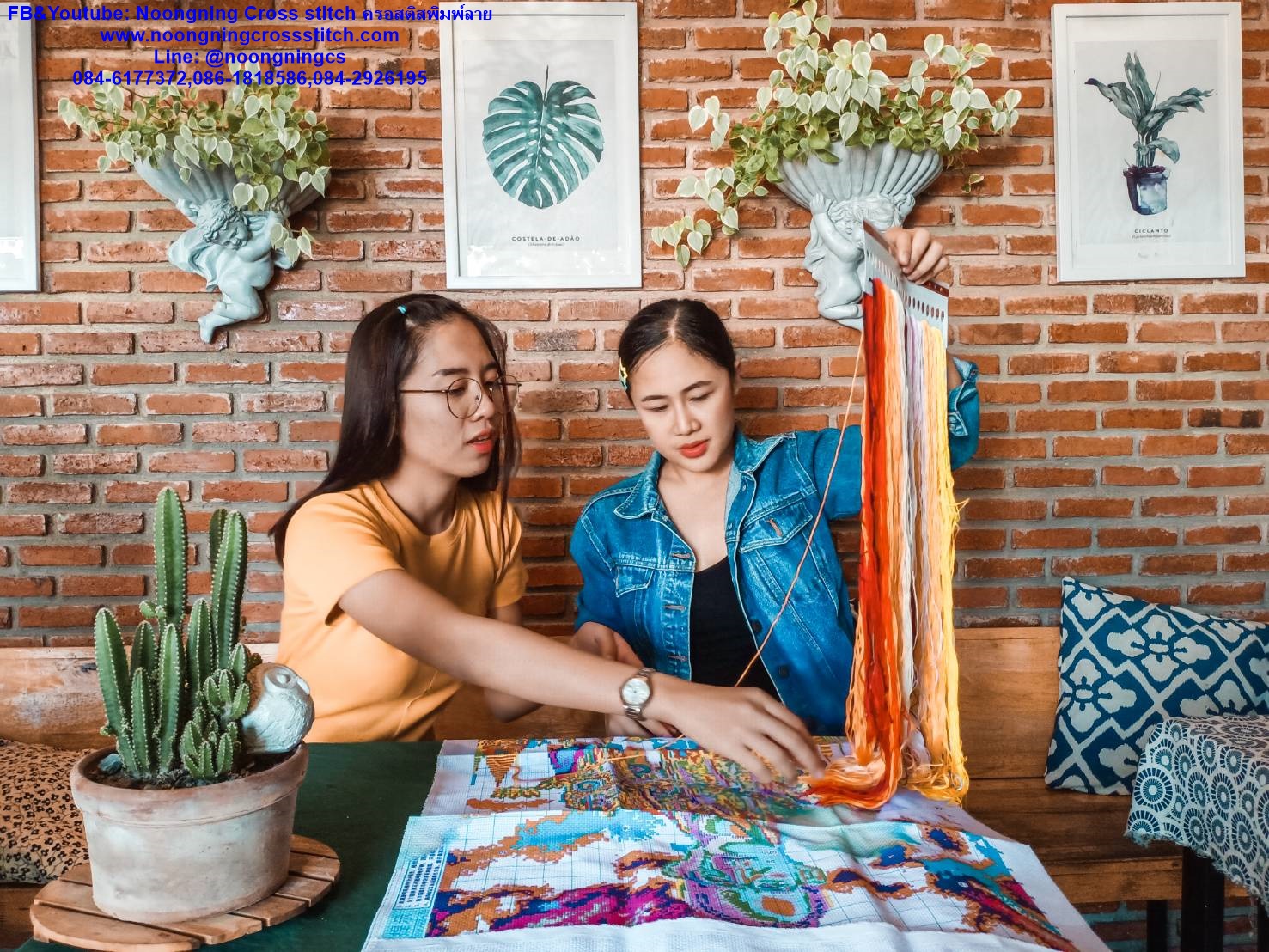 นกยูง ชุดปักครอสติส พิมพ์ลาย ครอสติสจีน งานฝีมือทำที่บ้าน DIY