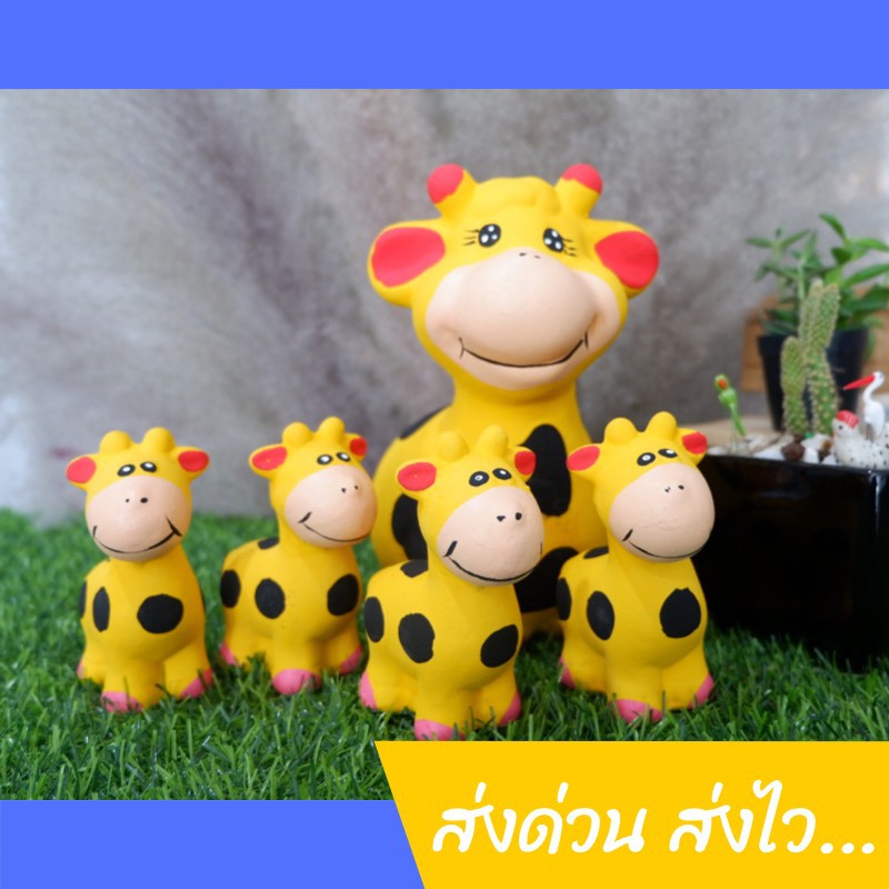 เซรามิคสัตว์ เซรามิคยีราฟเซต 5 ชิ้น ตกแต่งสวนน่ารักๆ ชุดครอบครัวสัตว์ เซรามิคแต่งสวน