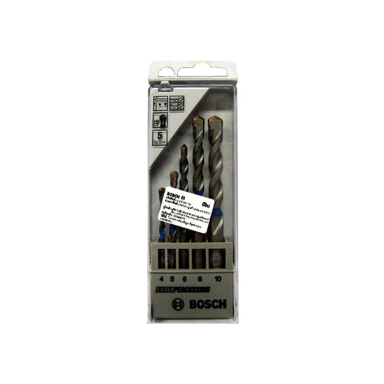 เครื่องมือช่าง สว่าน ดอกสว่าน ดอกเจาะคอนกรีต BOSCH 5 EA. ก้านกลม BOSCH 5EA CONCRETE DRILL BIT
