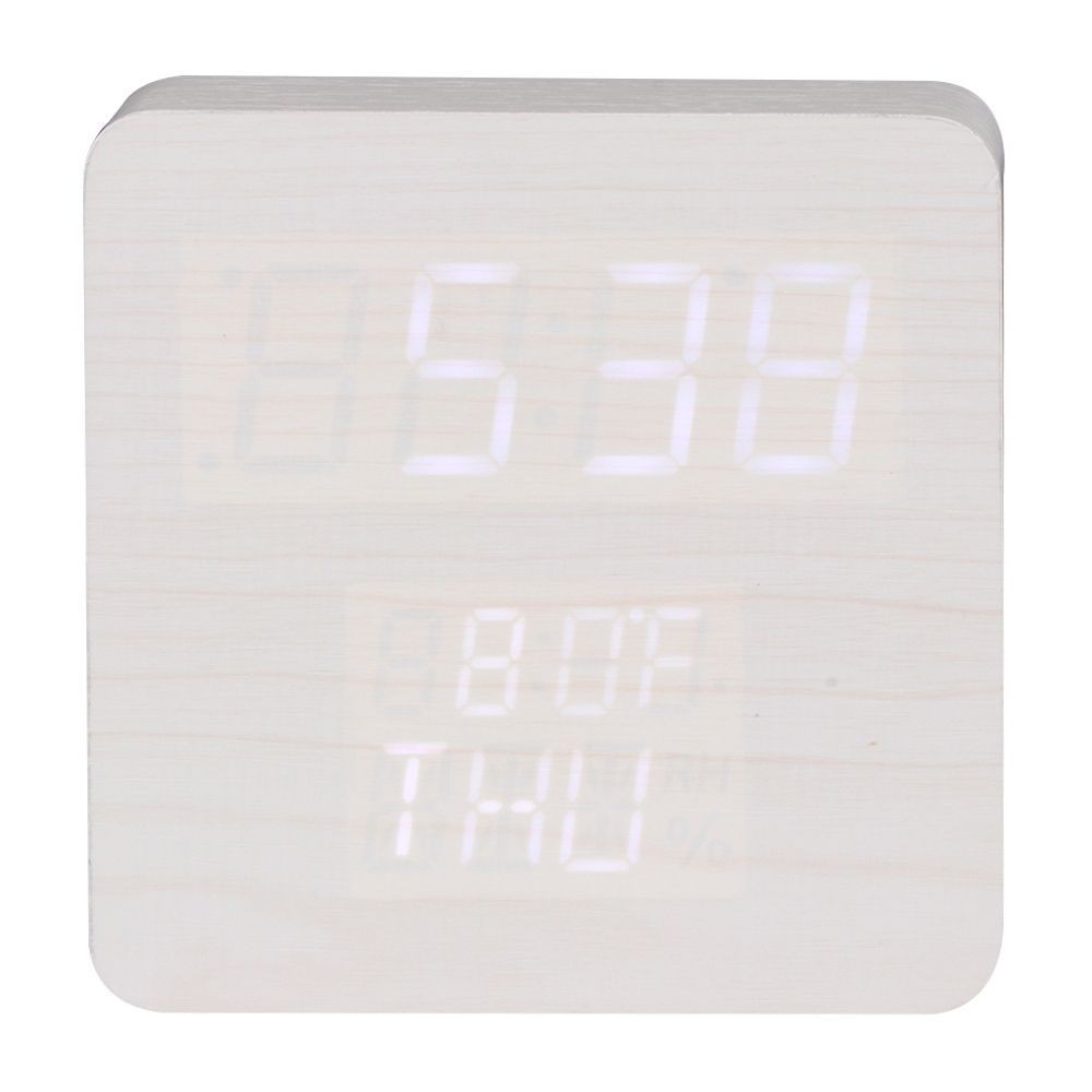 นาฬิกา LED HOME LIVING STYLE SQUARE 12X12 ซม. สีเทา นาฬิกา