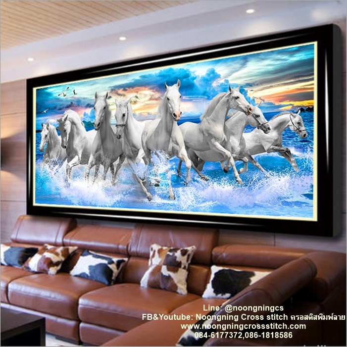 แก๊งแมวเหมียว ครอสติสคริสตัล Diamond painting โมเสก ภาพติดเพชร งานฝีมือทำที่บ้าน DIY