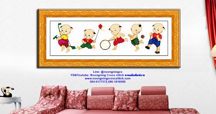 แจกันดอกแมกโลเนีย ชุดปักครอสติส พิมพ์ลาย ครอสติสจีน งานฝีมือทำที่บ้าน DIY