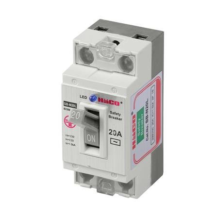 เบรกเกอร์ลอย HACO SB-N20L 20A 2P เกรดไม่ลามไฟ และทนทานต่อแรงกระแทก