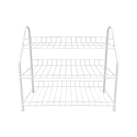 ชั้นวางรองเท้าลวดเคลือบ 3 ชั้น MP 54x26x48.5 ซม. สีขาว ทนทานต่อการใช้งาน